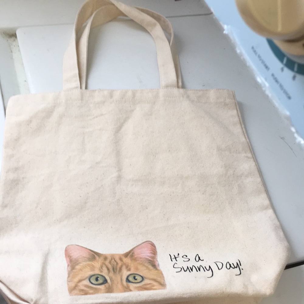 Cat design tote